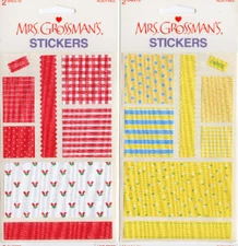 Mrs Grossman Fabric Stickers~ Choice~ French Country /Silk Sachet /Santa Hats ++