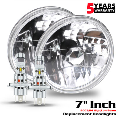 7'' inch Led Round Headlight DOT Hi/Lo For Chevy Chevelle SS 1971 1972 1973