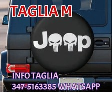 Copri Ruota di Scorta FUORISTRADA LOGO JEEP PUNISHER TESCHIO WRANGLER RENEGADE