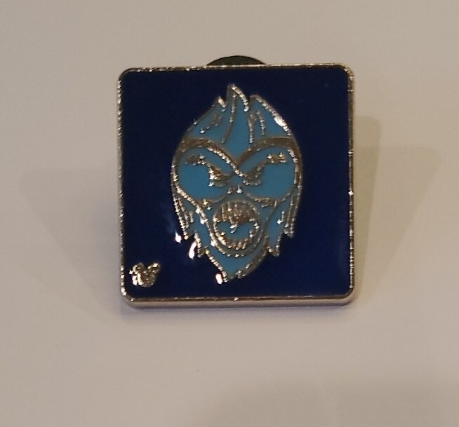 Disney Hades Blue Square Hidden Mickey Lapel Hat Pin