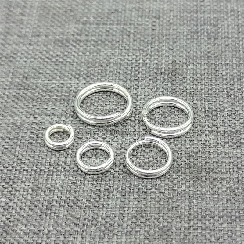 30 piezas de anillos divididos de plata de ley 925 de 4 mm 5 mm 6 mm 7 mm 8 mm para hacer joyas Foto 3 de 4