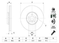 Original Bosch Bremsscheibe 0 986 479 F60 FüR BMW