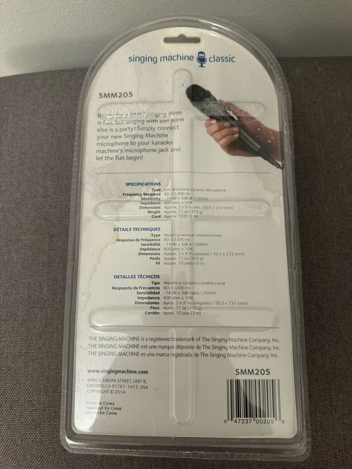 The Singing Machine SMM205 Dynamic Professional Microphone - Image 2 of 2