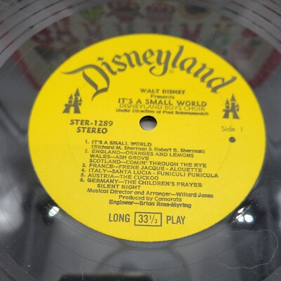 Walt Disney's, It's A Small World, Vinyl LP, 1965 Disneyland
