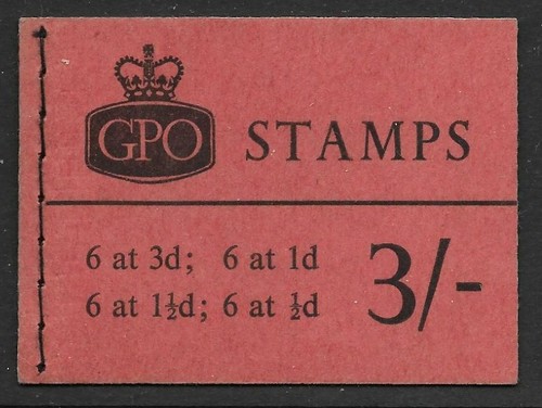 M35 3/- June 1961 Wilding AVC GPO Advert booklet - Advert panes only!