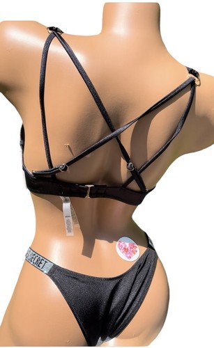 Victoria’s Secret Shine Strap Bombshell Add-2-Cups Push-Up 34B Brazilian S - Picture 2 of 2