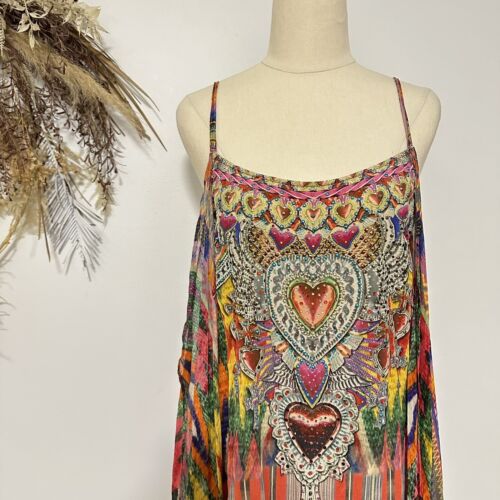 Camilla Franks Tassel Me Chiapas Dress Overlay Floral Embellished Silk Size 3 - Picture 12 of 18