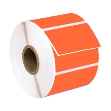 ZEBRA 2.25 x 1.25 ORANGE Direct Thermal Labels - 6 Rolls LP2824 ZP450 LP2844