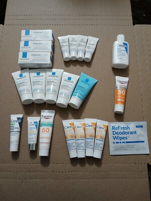 Lot of 21 La Roche-Posay Cera Ve Eucerin Exp 2025 & 2026 MELA B3 Serum Sunscreen