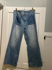 Time And Tru Women  s Size 18 High Rise Flare Leg Ladies Jeans Patch Pockets