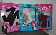 Lot of Three - KEN "Barbie" Doll OUTFITS NOS Pet Show, Wedding, Locket Surprise
