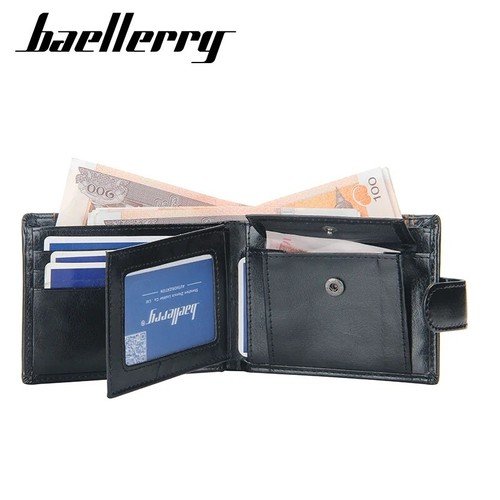 Portafoglio uomo pelle corto porta carte di credito biflod borsello libretto assegni pochette - Foto 15 di 20