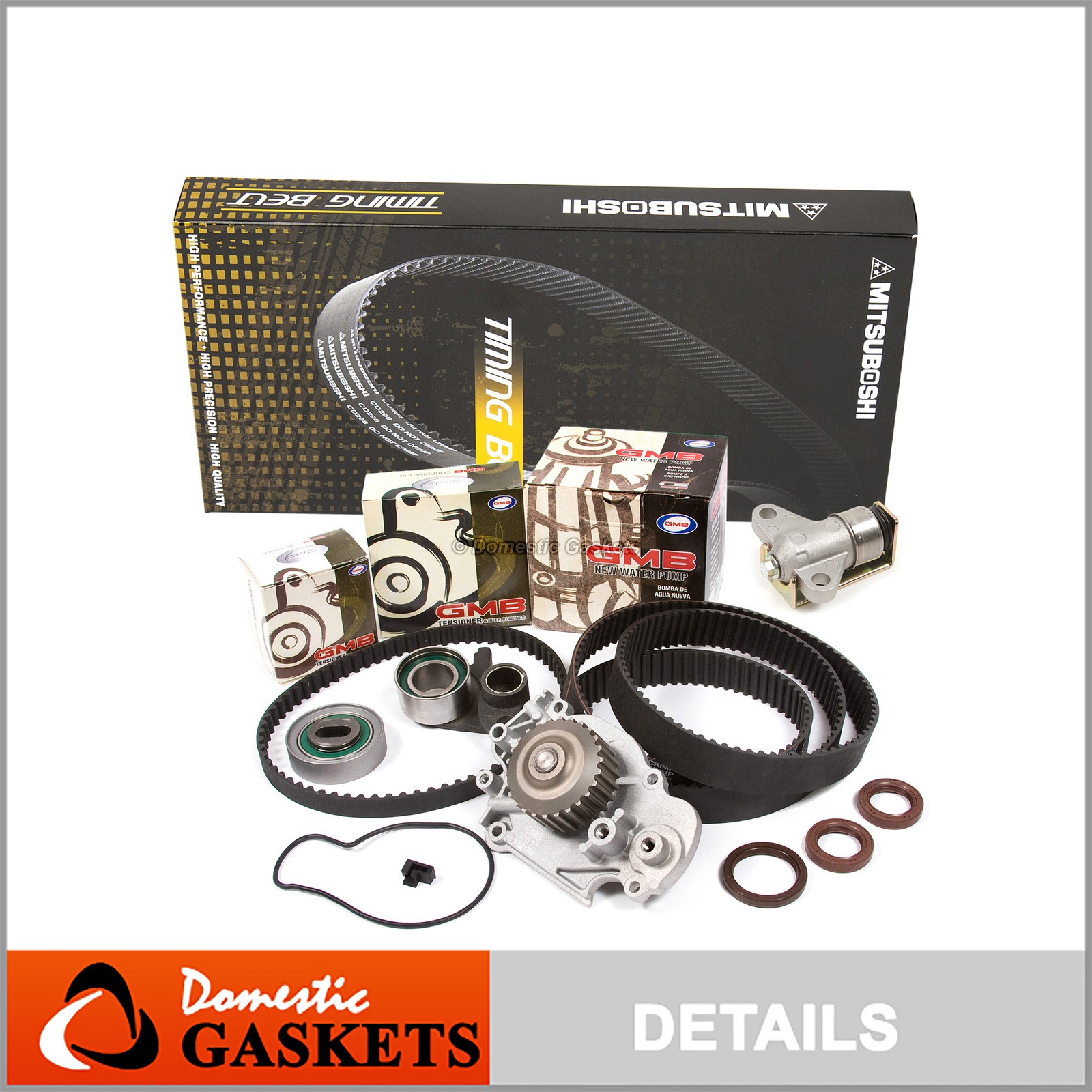 Mitsuboshi Timing Belt Water Pump Fit 9301 Honda Prelude 2.2 Tensioner