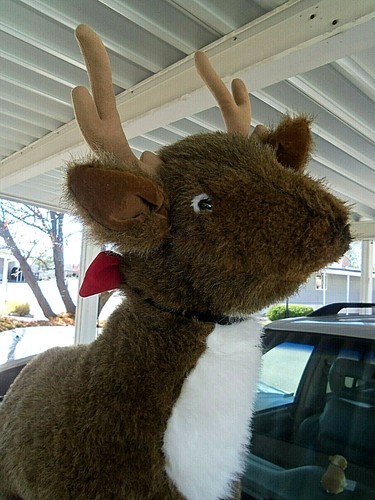 Jumbo Giant plush stuffed Buck Reindeer 33" - Picture 3 of 10