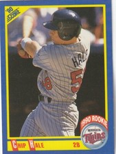 FREE SHIPPING-MINT-1990 Score  Chip Hale #588 TWINS PLUS BONUS CARDS