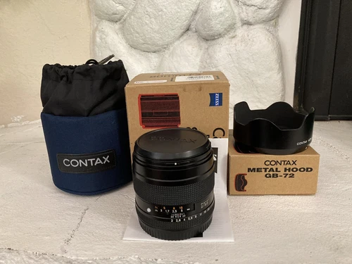 【 MINT w/BOX, Hood  Case】 Contax 645 Carl Zeiss Planar T* 80mm f2 Lens