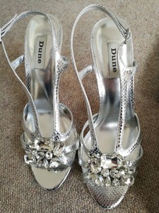 silver high sandals uk