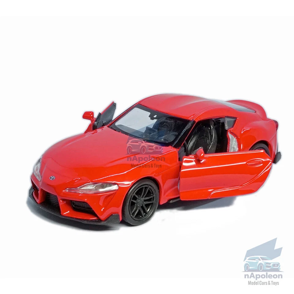 1/36 Scale Toyota Supra Model Car Alloy Diecast Toy Vehicle Collection Gift Red - Image 3 of 4