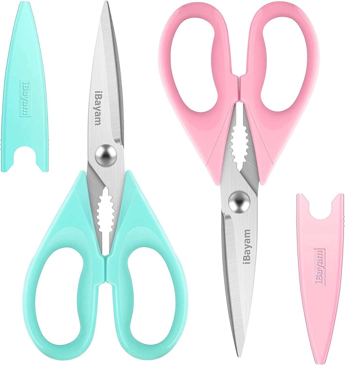 2PCS Stainless Steel Kitchen-Scissors Duty Meat Poultry Food Cooking All Purpose
