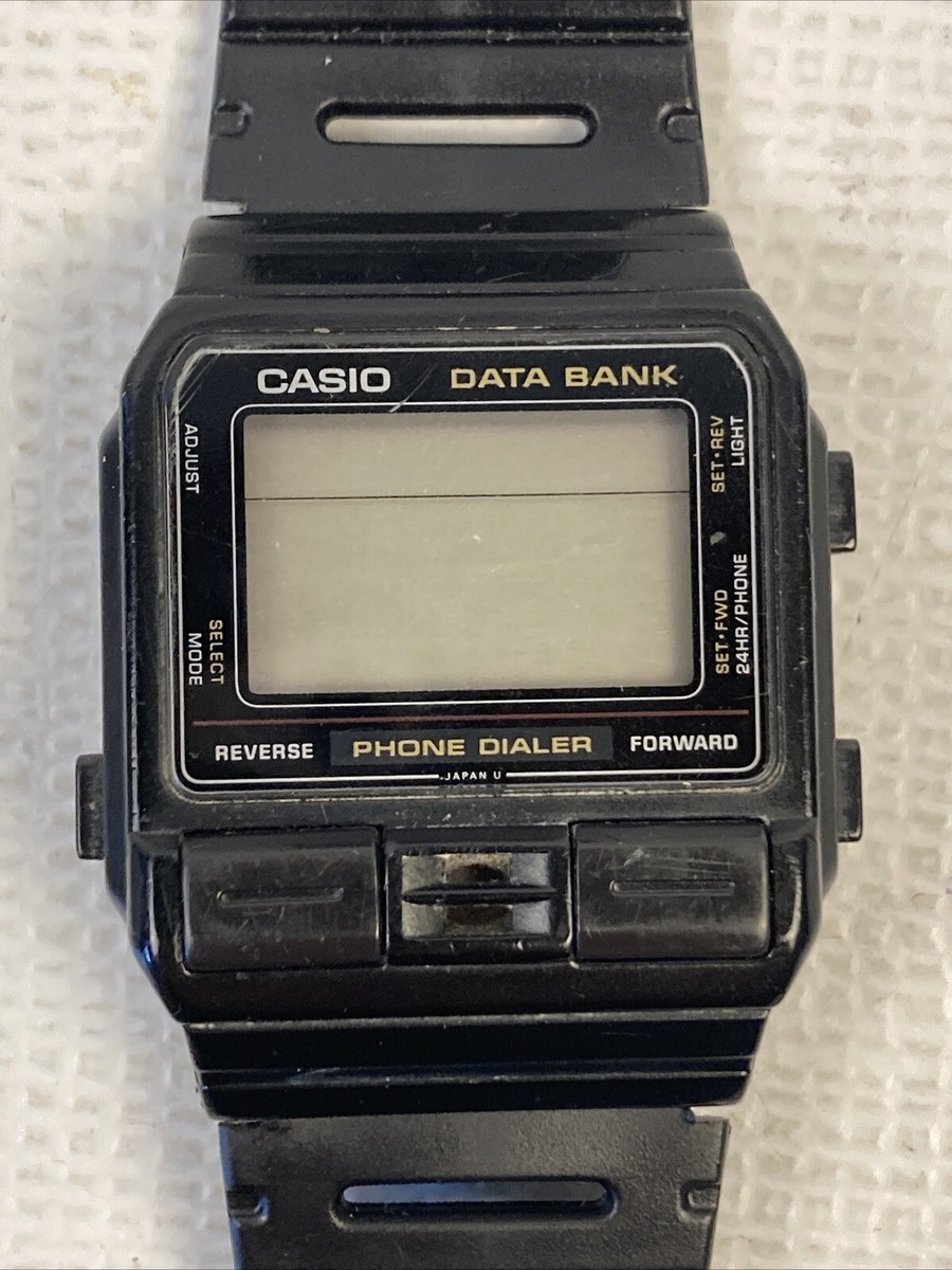 CASIO　DATABANK フォーンダイヤラー　DBA-80 CASIO Databank DBA80 Phone Dialer Watch Black Vintage 555