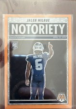 2025 Panini Mosaic - Notoriety Jalen Milroe #15 Orange Fluorescent Mosaic Prizm