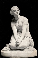 Estatua de colección Juana de Arco postal Instituto de Arte Chicago Henri Chapu francés