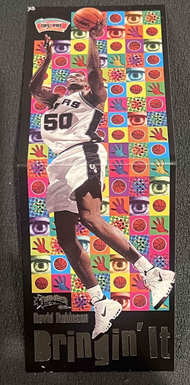1998-99 Skybox Thunder #9 of 10 BRING'N IT  DAVID ROBINSON  - Spurs !