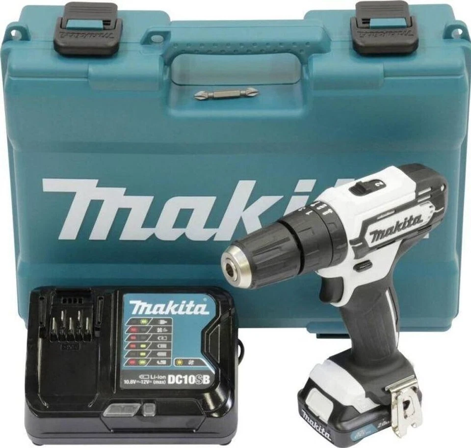 Makita HP333DSAW Trapano Avvitatore Percussione Batteria 2.0Ah Valigia Rigida - Immagine 2 di 4
