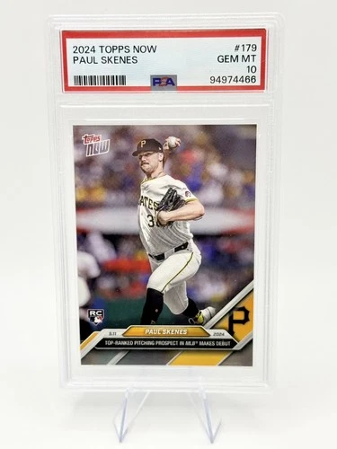 Paul Skenes 2024 Topps Now Major League Debut Rookie Card RC #179 Gem Mt PSA 10