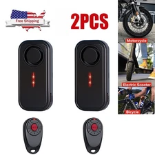 2xLoud 113dB Wireless Anti-Theft Vibration Motorcycle Alarm Bike Security Remote
