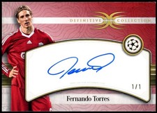 2024-25 Topps Definitive UCC Fernando Torres Auto Red 1/1 Liverpool