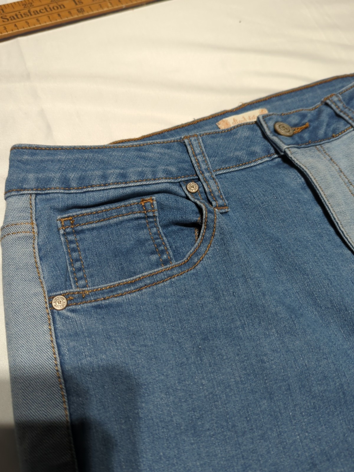 Altered State Size 28 Patch Quilt Bell Bottom Jea… - image 8