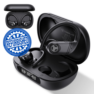 TREBLAB X4 Wireless Earbuds with Earhooks   253H Battery, ENC Mic, Bluetooth 5.4