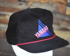 Vintage Yamaha Racing Snapback Trucker Hat Corduroy Rope Made In USA