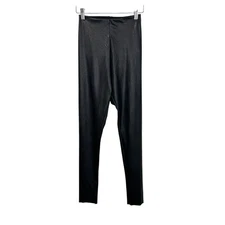 Commando Womens Vegan Faux Leather High Waisted Leggings Size Small Black