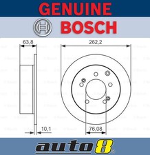 Bosch Rear Brake Disc Rotor for Kia Soul AM 2L G4NA 2011 - 2014