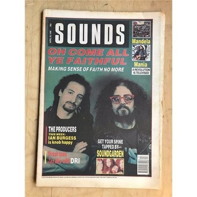 FAITH NO MORE SOUNDS MAGAZINE APRIL 28 1990 - FAITH NO MORE COVER AND FEATURE + 