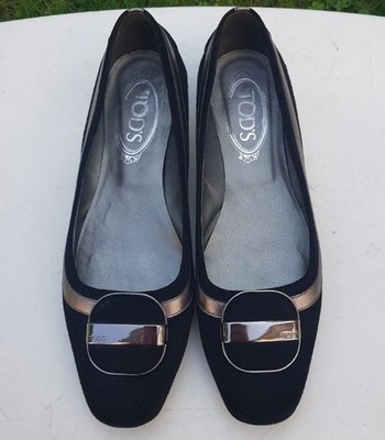 Tod's damen Ballerinas gr.38 schwarz-silber neu
