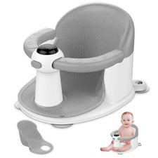 Baby Bath Seat-for Babies 6 Months  up, Water Temperature Display Soft Cushi...