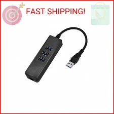 3 Port USB 3.0 Hub Gigabit to Ethernet Adapter LAN RJ45 Network to 1000Mbps USA
