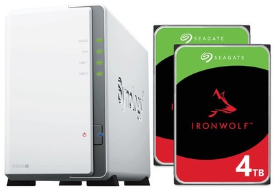 NAS server Synology Diskstation DS223j 8TB (2x4TB) Seagate IronWolf