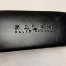 Ralph Lauren Eyeglasses Sunglasses Hard Clamshell Case Black w Cleaning Cloth 7"