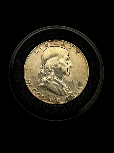 1951 Uncirculated Franklin Half Dollar Solid Gem BU++