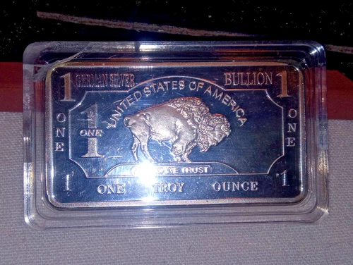 One Troy Ounce  American Buffalo  German Silver Bar