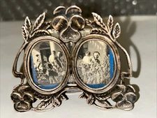 ANTICA CORNICE DOPPIA PORTARITRATTO MARCHIATO “925”