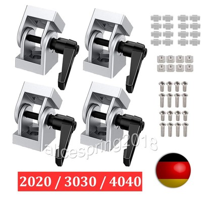 JiGiU Gelenkverbinder 40x40 Nut 8 Aluprofil Verbinder Einstellbar Gelenk Winkelverbinder 180 ° Drehbereich mit Klemmhebel Montagezubehör, Flexibler Scharnier für 3D-Drucker DIY-Projekt (4PCS, Silber JiGiU Gelenkverbinder 40x40 Nut 8 Aluprofil Verbinder Einstellbar Gelenk Winkelverbinder 180 ° Drehbereich mit Klemmhebel Montagezubehör, Flexibler Scharnier für 3D-Drucker DIY-Projekt (4PCS, Silber