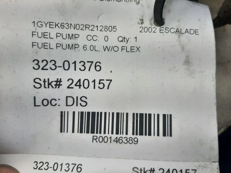 2001 02 2003 CHEVROLET TAHOE топливный насос в сборе 6,0 л двигатель без FLEX 19121628 - Изображение 4 из 4