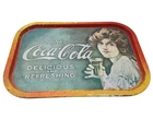 Vintage Coca-Cola Metal Serving Tray Drink Delicious & Refreshing Collectible