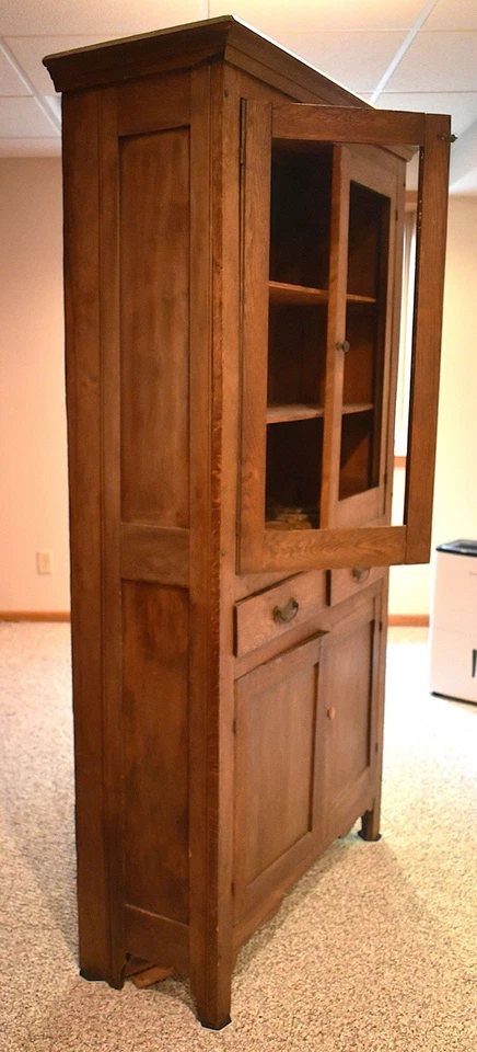 Armario de pastel vintage, organizador de vitrina de tienda de campo, vitrina Foto 4 de 4