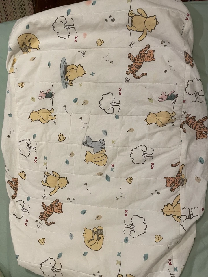 "Funda sábana bajista ajustada acolchada para bebé Disney clásica Pooh & Friends 18""x30""" Foto 3 de 4